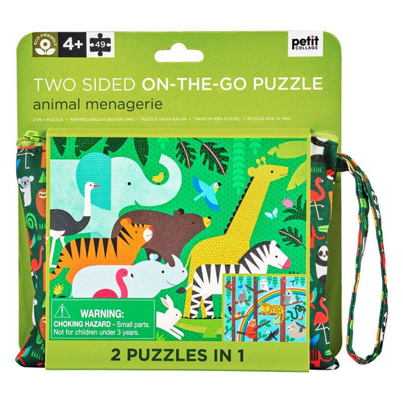 CB-Puzzle Pouch-Two Sided-Animals-49 pc