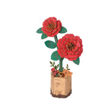 3D Wooden Flower-Red Camellia