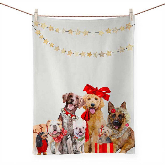 Tea Towels-Festive Puppy Pack