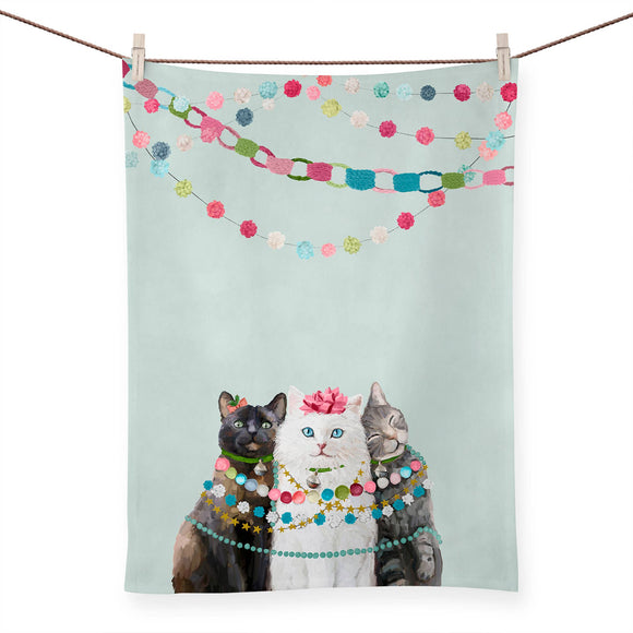 Tea Towels-Festive Cats