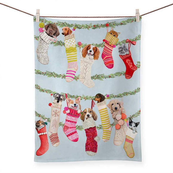 Tea Towels-Holiday Stockings