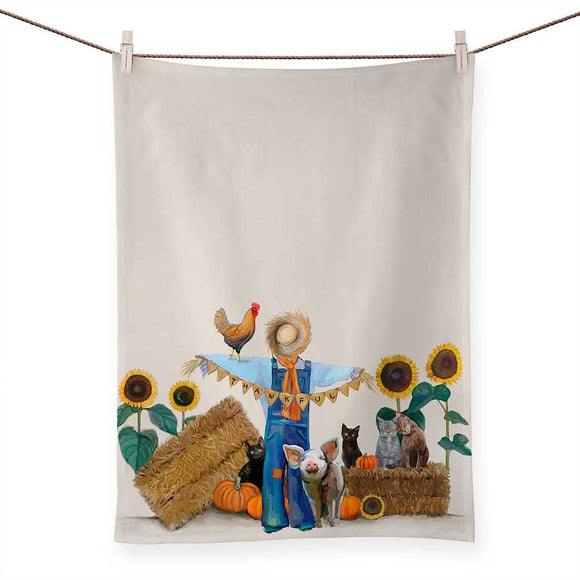 Tea Towels-Thankful Scarecrow